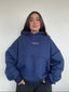 (PRE-VENTA) POLERÓN HOODIE AZUL - OVERSIZE CON GORRO LOGO BORDADO