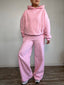 CONJUNTO POLERÓN OVERSIZE & PANTALÓN RECTO - ROSADO
