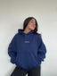 (PRE-VENTA) POLERÓN HOODIE AZUL - OVERSIZE CON GORRO LOGO BORDADO
