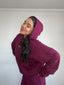 POLERÓN OVERSIZE CON GORRO - BURDEO