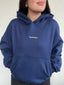 (PRE-VENTA) POLERÓN HOODIE AZUL - OVERSIZE CON GORRO LOGO BORDADO