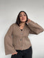 SWEATER ÁMBAR BEIGE - CHALECO DE ALGODÓN CÁRDIGAN MANGAS ANCHAS
