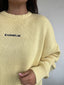 SWEATER KADENCLUB AMARILLO - CHALECO DE ALGODÓN OVERSIZE BORDADO