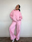 CONJUNTO POLERÓN OVERSIZE & PANTALÓN RECTO - ROSADO