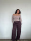 (PRE-VENTA) PANTALÓN BUZO CAFÉ - CORTE RECTO LOGO BORDADO