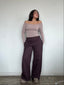 (PRE-VENTA) PANTALÓN BUZO CAFÉ - CORTE RECTO LOGO BORDADO