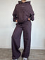 CONJUNTO POLERÓN OVERSIZE & PANTALÓN RECTO - CHOCOLATE