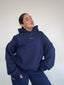 POLERÓN OVERSIZE CON GORRO - AZUL