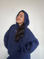 POLERÓN OVERSIZE CON GORRO - AZUL