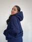POLERÓN OVERSIZE CON GORRO - AZUL