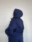 POLERÓN OVERSIZE CON GORRO - AZUL