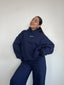 CONJUNTO POLERÓN OVERSIZE & PANTALÓN RECTO - AZUL
