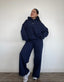 CONJUNTO POLERÓN OVERSIZE & PANTALÓN RECTO - AZUL