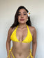 TOP DE BIKINI COPACABANA AMARILLO TRIANGULO AJUSTABLE