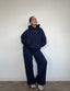 CONJUNTO POLERÓN OVERSIZE & PANTALÓN RECTO - AZUL