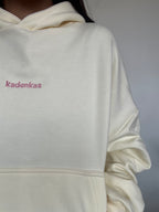 POLERÓN HOODIE MANTEQUILLA - OVERSIZE CON GORRO LOGO BORDADO