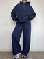 CONJUNTO POLERÓN OVERSIZE & PANTALÓN RECTO - AZUL