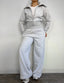CONJUNTO POLERÓN AJUSTADO & PANTALÓN RECTO - GRIS