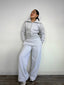 CONJUNTO POLERÓN AJUSTADO & PANTALÓN RECTO - GRIS