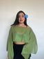 TOP BOLERO VERDE BRILLOS