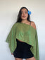 TOP BOLERO VERDE BRILLOS