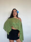 TOP BOLERO VERDE BRILLOS