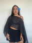TOP BOLERO NEGRO BRILLOS