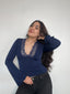 TOP SIENNA ENCAJE AZUL
