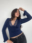 TOP SIENNA ENCAJE AZUL