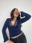 TOP SIENNA ENCAJE AZUL