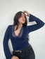 TOP SIENNA ENCAJE AZUL