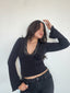 TOP SIENNA ENCAJE NEGRO