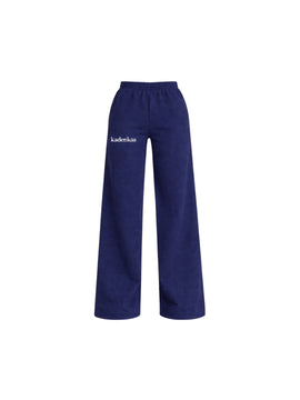 PANTALÓN BUZO AZUL MARINO - CORTE RECTO LOGO BORDADO