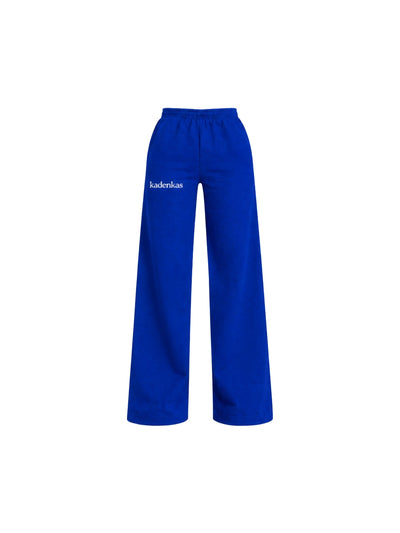 PANTALÓN BUZO AZUL REY - CORTE RECTO LOGO BORDADO