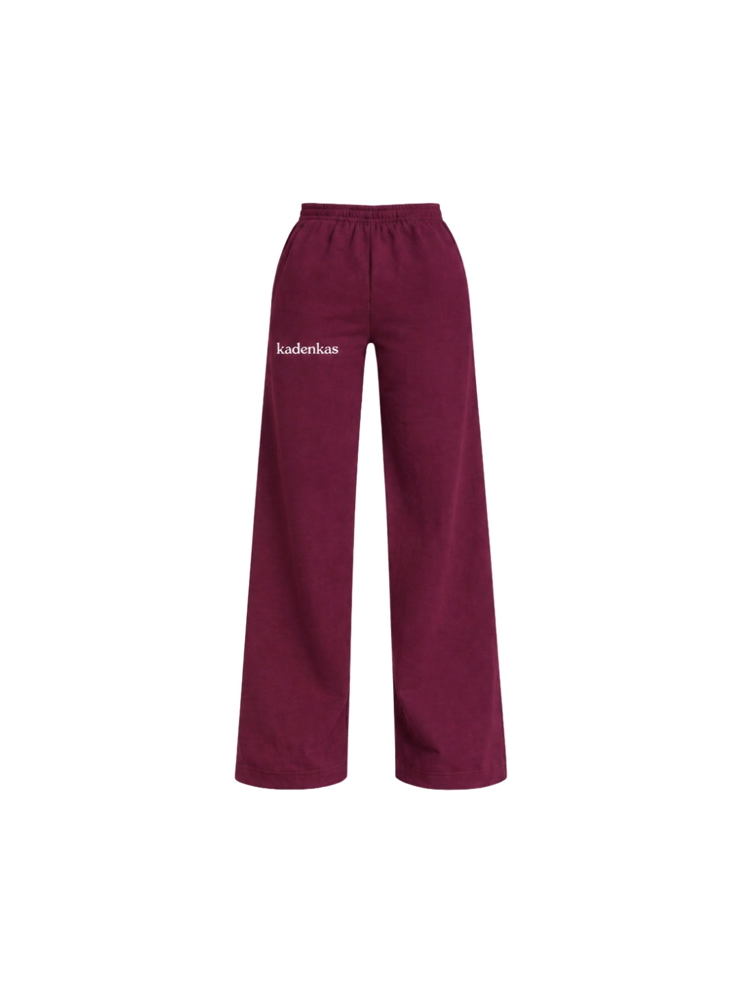 PANTALÓN BUZO BURDEO - CORTE RECTO LOGO BORDADO