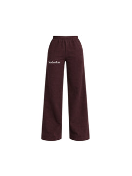 PANTALÓN BUZO CAFÉ - CORTE RECTO LOGO BORDADO