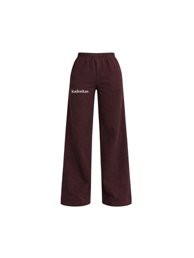 PANTALÓN BUZO CAFÉ - CORTE RECTO LOGO BORDADO