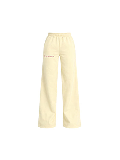 PANTALÓN BUZO MANTEQUILLA - CORTE RECTO LOGO BORDADO