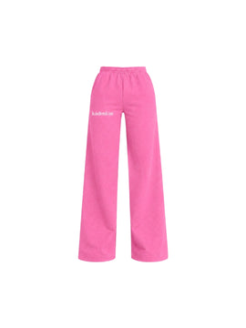 PANTALÓN BUZO ROSADO - CORTE RECTO LOGO BORDADO