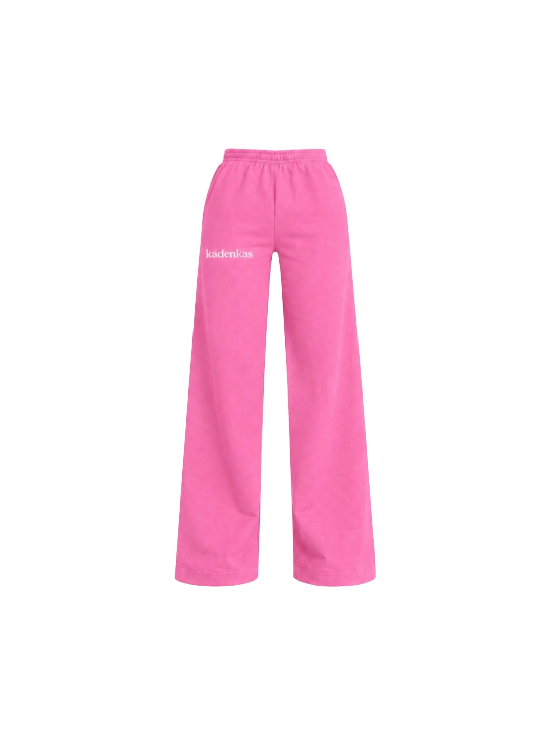 PANTALÓN BUZO ROSADO - CORTE RECTO LOGO BORDADO