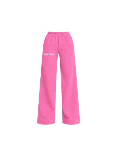 PANTALÓN BUZO ROSADO - CORTE RECTO LOGO BORDADO