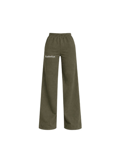 PANTALÓN BUZO VERDE - CORTE RECTO LOGO BORDADO