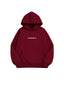 POLERÓN HOODIE BURDEO - OVERSIZE CON GORRO LOGO Y ESPALDA BORDADO