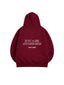 POLERÓN HOODIE BURDEO - OVERSIZE CON GORRO LOGO Y ESPALDA BORDADO