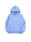 POLERÓN HOODIE CELESTE - OVERSIZE CON GORRO LOGO Y ESPALDA BORDADO