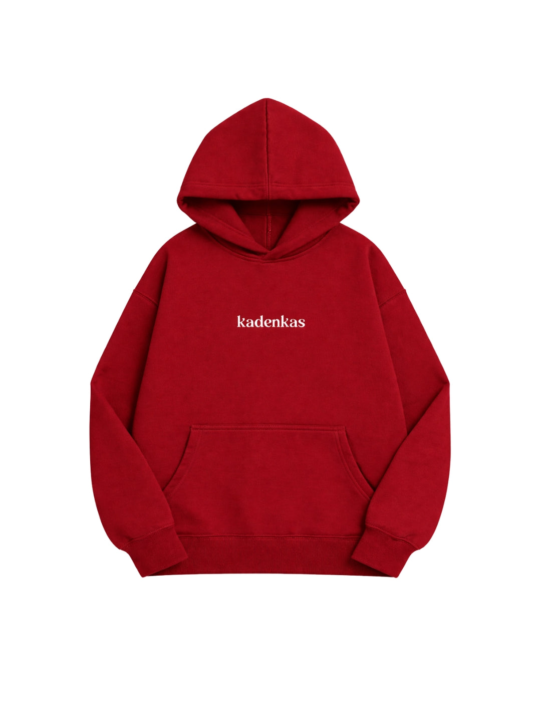 POLERÓN HOODIE ROJO - OVERSIZE CON GORRO LOGO BORDADO