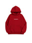 POLERÓN HOODIE ROJO - OVERSIZE CON GORRO LOGO Y ESPALDA BORDADO