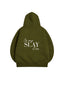 POLERÓN HOODIE VERDE - OVERSIZE CON GORRO LOGO Y ESPALDA BORDADO