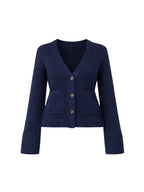 SWEATER ÁMBAR AZUL - CHALECO DE ALGODÓN CÁRDIGAN MANGAS ANCHAS