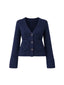 SWEATER ÁMBAR AZUL - CHALECO DE ALGODÓN CÁRDIGAN MANGAS ANCHAS